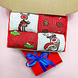 Прикольний бокс чоловічих шкарпеток на 4 пари 40-45 р з новорічним принтом високі трикотажні кольорові стильні Br BAR, фото 7