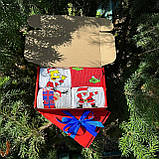 Новорічний бокс чоловічих шкарпеток на 4 пари 40-45 р. з якісним принтом високі бавовняні кольорові стильні Br BAR, фото 7