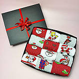 Стильний набір чоловічих шкарпеток на 12 пар 40-45 р з принтом молодіжні та повсякденні, креативні новорічні Br BAR, фото 5