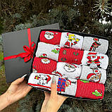 Стильний набір чоловічих шкарпеток на 12 пар 40-45 р з принтом молодіжні та повсякденні, креативні новорічні Br BAR, фото 6