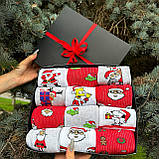 Новорічний бокс чоловічих шкарпеток на 12 пар 40-45 р з принтом трикотажні та повсякденні, креативні довгі Br BAR, фото 6