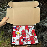 Новорічний бокс чоловічих шкарпеток на 21 пару 40-45 р з принтом бавовняні та оригінальні, креативні довгі Br BAR, фото 7