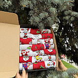 Новорічний бокс чоловічих шкарпеток на 21 пару 40-45 р з принтом бавовняні та оригінальні, креативні довгі Br BAR, фото 8