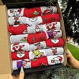 Новорічний бокс чоловічих шкарпеток на 21 пару 40-45 р з принтом бавовняні та оригінальні, креативні довгі Br BAR, фото 9