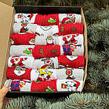 Новорічний бокс чоловічих шкарпеток на 21 пару 40-45 р з принтом бавовняні та оригінальні, креативні довгі Br BAR, фото 3