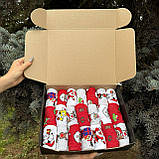 Новорічний бокс чоловічих шкарпеток на 21 пару 40-45 р з принтом бавовняні та оригінальні, креативні довгі Br BAR, фото 6