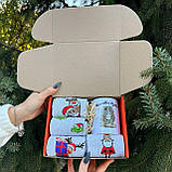 Новорічний чоловічий набір з бавовняних шкарпеток 8 пар 40-45 р керамічної чашки 330 мл для хлопця Br BAR, фото 2