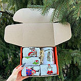 Новорічний чоловічий набір з бавовняних шкарпеток 8 пар 40-45 р керамічної чашки 330 мл для хлопця Br BAR, фото 3