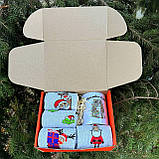 Новорічний чоловічий набір з бавовняних шкарпеток 8 пар 40-45 р керамічної чашки 330 мл для хлопця Br BAR, фото 6