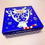 Подарунковий бокс чоловічих шкарпеток на 6 пар 40-45 р з новорічним принтом якісні трикотажні довгі Br BAR, фото 2