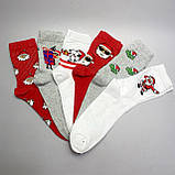 Подарунковий бокс чоловічих шкарпеток на 6 пар 40-45 р з новорічним принтом якісні трикотажні довгі Br BAR, фото 5
