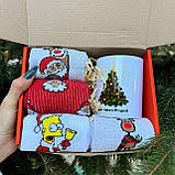 Новорічний чоловічий набір з керамічного кружки 330 мл та високих демісезонних шкарпеток 8 пар 40-45 р BAR, фото 5