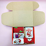 Новорічний чоловічий набір з довгих бавовняних шкарпеток 8 пар 40-45 р керамічного кружки 330 мл для хлопця Br BAR, фото 6