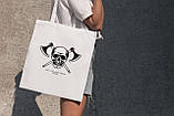 Патріотична жіноча сумка шоппер з принтом "ЗСУ гордість країни" біла з поліестеру зручна та міцна Br BAR, фото 3