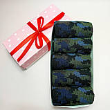 Креативний набір чоловічих шкарпеток 40-45 р на 5 пар довгих весна-осінь з камуфляжним принтом для хлопців Br BAR, фото 2