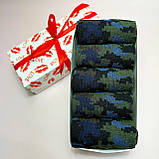 Класний бокс шкарпеток чоловічих 40-45 р на 5 пар довгі весна-осінь з камуфляжним принтом Br BAR, фото 3