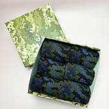 Подарунковий набір чоловічих шкарпеток 40-45 р на 6 пар довгі демісезонні з камуфляжним принтом в коробці Br BAR, фото 2