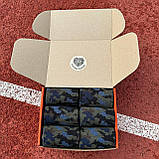 Подарунковий набір чоловічих шкарпеток 40-45 на 12 пар довгі бавовняні повсякденні з камуфляжним принтом Br BAR, фото 4