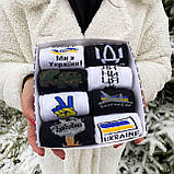 Новорічний подарунковий бокс жіночих високих бавовняних чорно-білих якісних шкарпеток 8 пар 36-41 Br BAR, фото 5