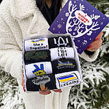 Новорічний подарунковий бокс жіночих високих бавовняних чорно-білих якісних шкарпеток 8 пар 36-41 Br BAR, фото 7