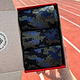 Модний бокс шкарпеток чоловічих 40-45 р на 3 пари високі весна осінь з принтом камуфляж ЗСУ Br BAR, фото 2