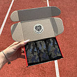 Модний бокс шкарпеток чоловічих 40-45 р на 3 пари високі весна осінь з принтом камуфляж ЗСУ Br BAR, фото 5