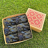 Подарунковий бокс шкарпеток чоловічих 40-45 р на 6 пар високі демісезонні з камуфляжним принтом у коробці BAR, фото 7