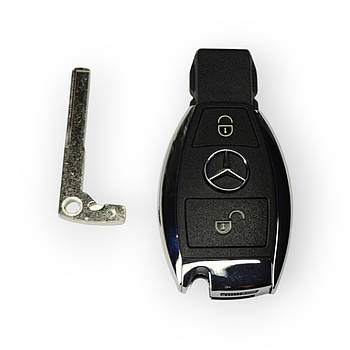 Корпус ключа Mercedes на 2 кнопки, рибка W216, W217, W117, W176, W197, W246
