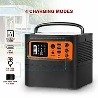 Автономна портативна бездротова зарядна станція для квартири і будинку TIG FOX T500, 850Вт