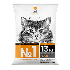 Наповнювач деревний SuperCat (Суперкет) №1 без аромату 10+3 кг для котячого туалету
