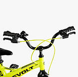 Дитячий 2-х колісний велосипед з допоміжними колесами та магнієвою рамою 16'' CORSO «REVOLT», фото 2