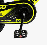 Дитячий 2-х колісний велосипед з допоміжними колесами та магнієвою рамою 16'' CORSO «REVOLT», фото 4