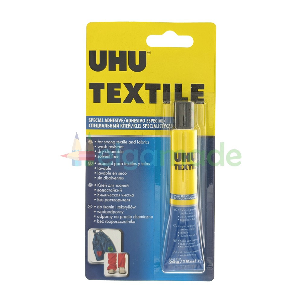 Клей UHU TEXTILE, 20 г, 19 мл, Німеччина