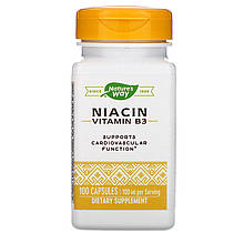 Вітамін В3, Niacin, Nature's Way, 100 мг, 100 капсул