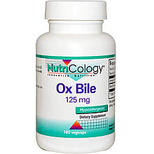 Екстракт бичачої жовчі (Ox Bile), Nutricology, 125 мг, 180 капсул