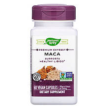 Мака, Premium Extract, Maca, Nature's Way, стандартизована, 350 мг, 60 веганських капсул