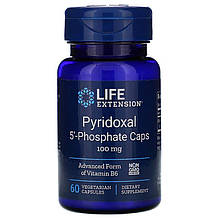 Вітамін В6 (піридоксаль 5'-фосфат), Pyridoxal 5'-Phosphate, Life Extension, 100 мг, 60 капсул