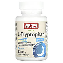 Триптофан (L-Tryptophan), Jarrow Formulas, 500 мг, 60 капсул