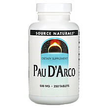 По д'арко, Pau D'Arco, Source Naturals, 250 мг, 250 таблеток