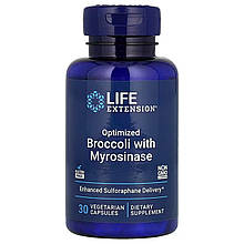 Брокколі з мірозиназою, Optimized Broccoli with Myrosinase, Life Extension, оптимізована суміш, 30 вегетаріанських капсул