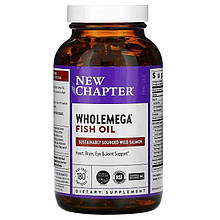 Жир аляскинского лосося, Alaskan Salmon Oil, New Chapter, 1000 мг, 180 капсул