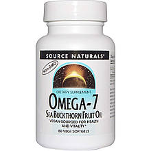 Омега 7 обліпиха, Omega-7, Seabuckthorn Oil, Source Naturals, 60 капсул