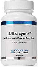 Ферментний комплекс, Ultrazyme (A Polyphasic Enzyme), Douglas Laboratories, 180 таблеток