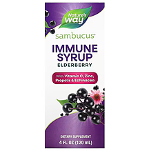 Чорна бузина, Sambucus, Immune Syrup, Elderberry, Nature's Way, 120 мл