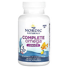Риб'ячий жир для дітей, Complete Omega, Nordic Naturals, від 6 до 12 років, лимон, 180 міні капсул