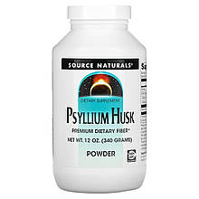 Псилліум, Подорожник (Psyllium Husk), Source Naturals, порошок, 340 гр.