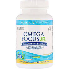 Омега-3 для підлітків, Omega Focus, Nordic Naturals, 120 міні гелевих капсул
