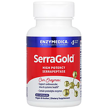 Серрапептаза для серця, High Activity Serrapeptase, Enzymedica, 60 капсул