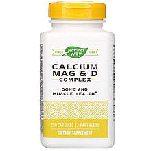 Кальцій, магній і вітамін D, Calcium Mag & D, Nature's Way, 250 капсул