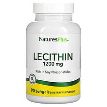 Лецитин, Lecithin, Nature's Plus, 1200 мг, 90 капсул